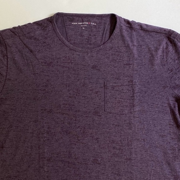 John Varvatos Shirt New Bond Burnout Tee T-shirt Top Purple size XL - Picture 5 of 14